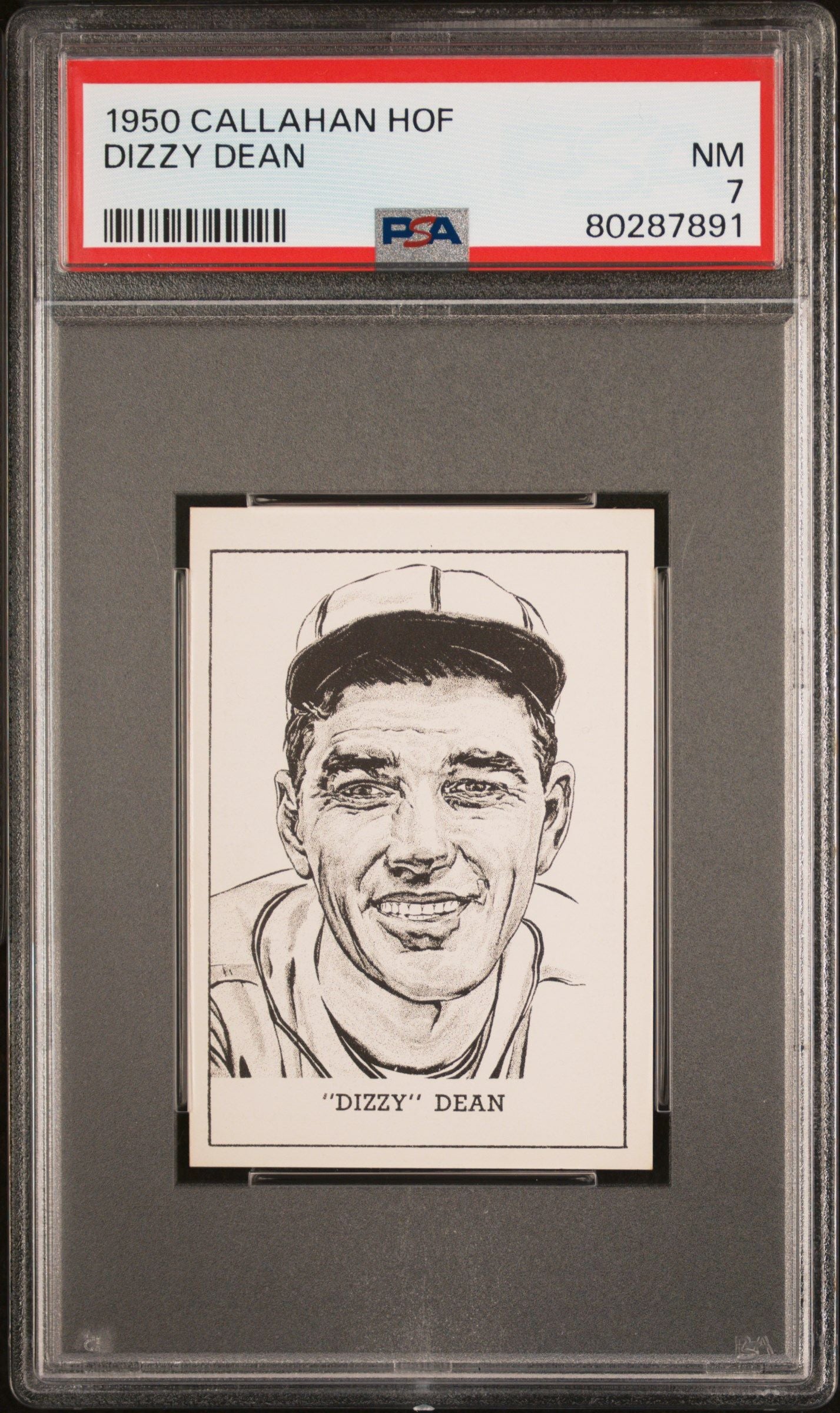 1950 DIZZY DEAN CALLAHAN HALL OF FAME PSA 7