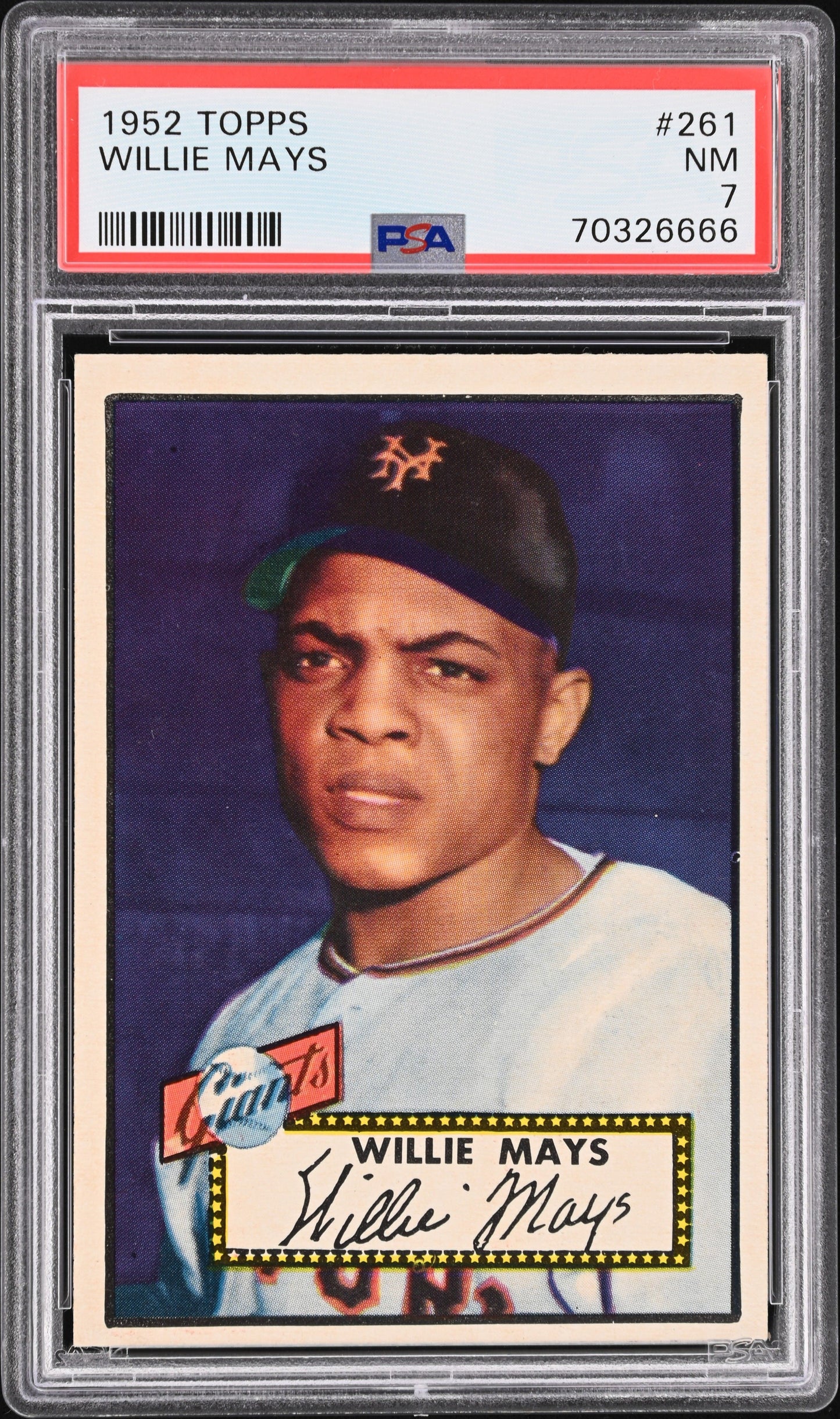 1952 TOPPS WILLIE MAYS #261 PSA 7