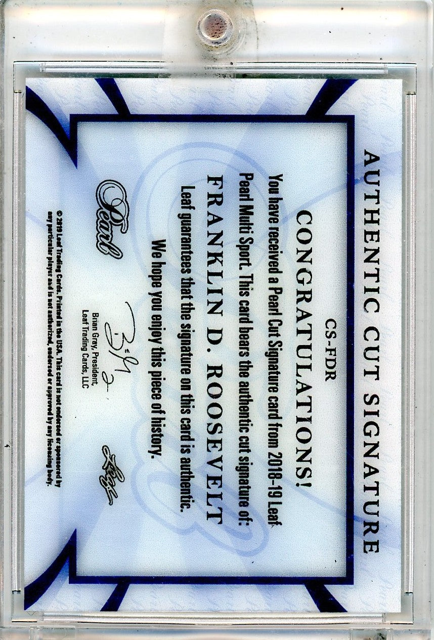 2019 Leaf Pearl Franklin D. Roosevelt Cut Auto 1 /1