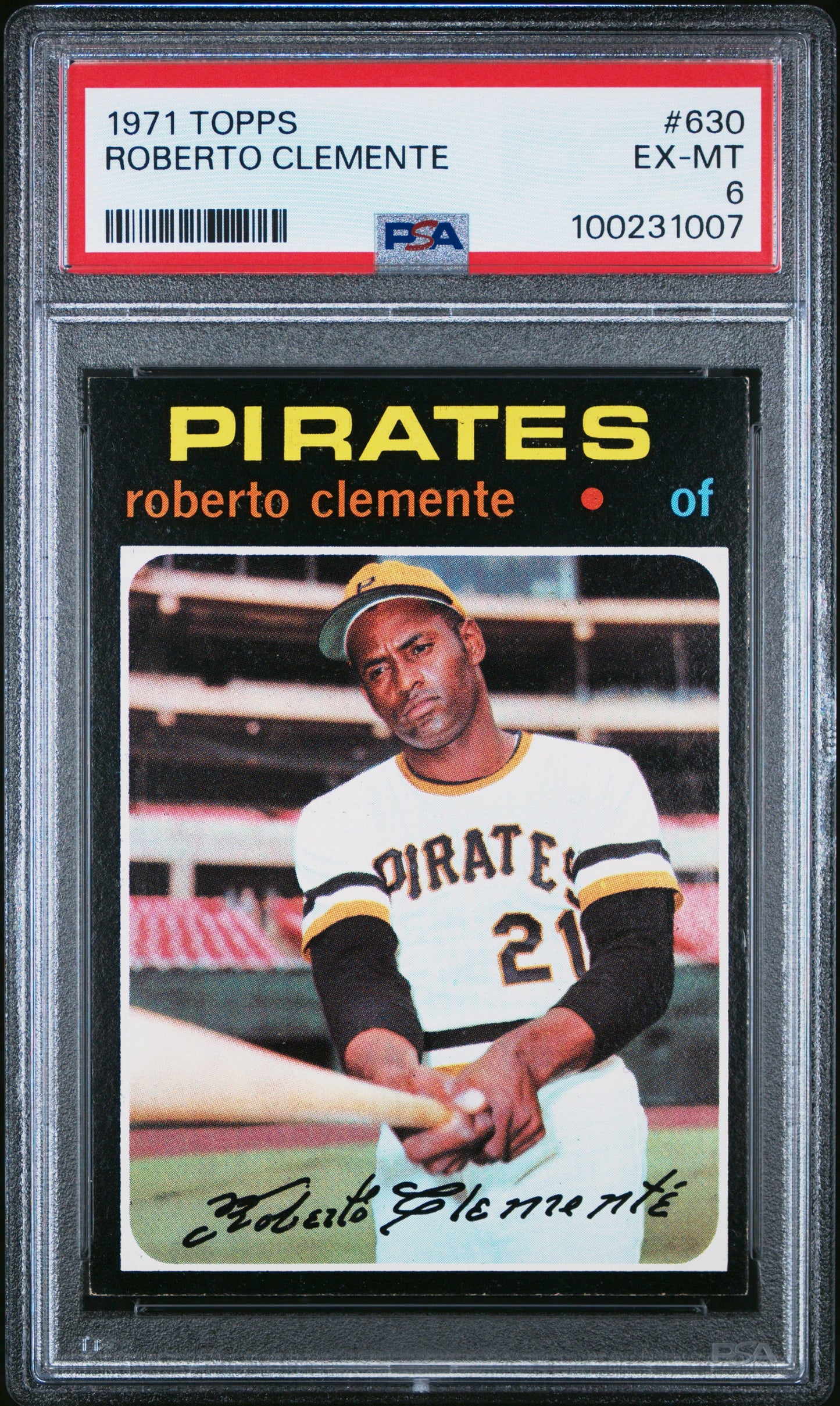 1971 TOPPS ROBERTO CLEMENTE #630 PSA 6