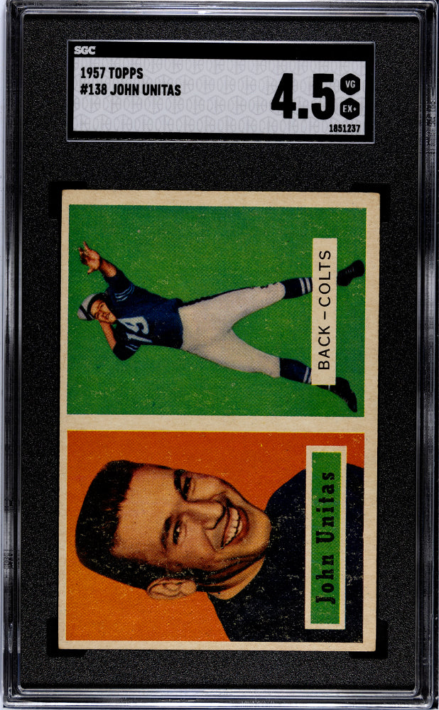 1957 TOPPS JOHN UNITAS #138 SGC 4.5