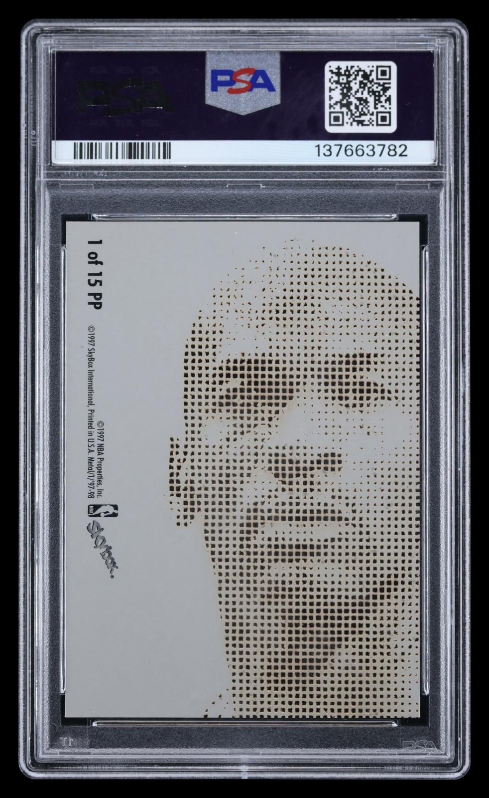 1997 Metal Universe Platinum Portraits Michael Jordan #1 PSA 7 MBA Gold