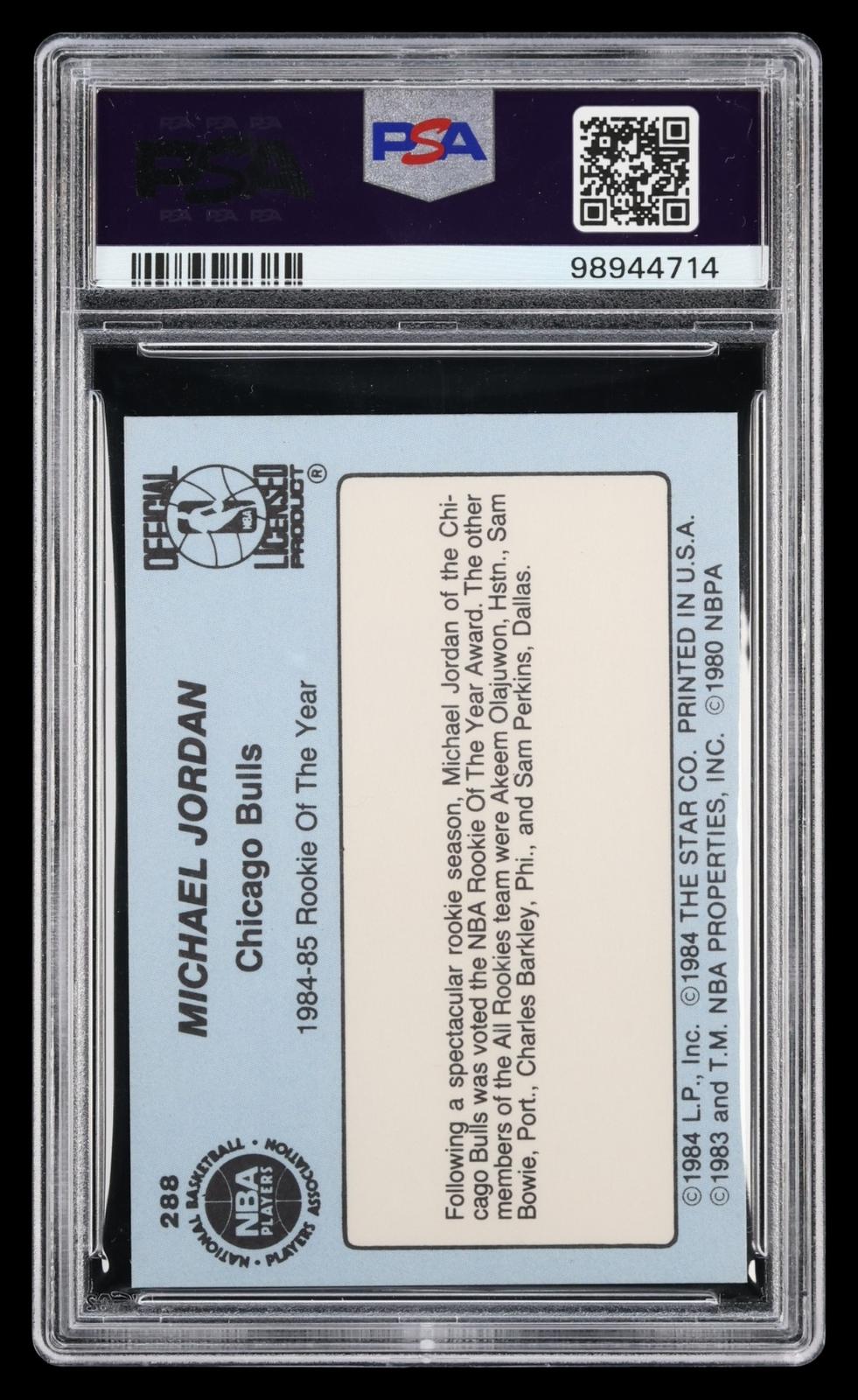 1984 Star Michael Jordan #288 PSA 6 MBA Bronze