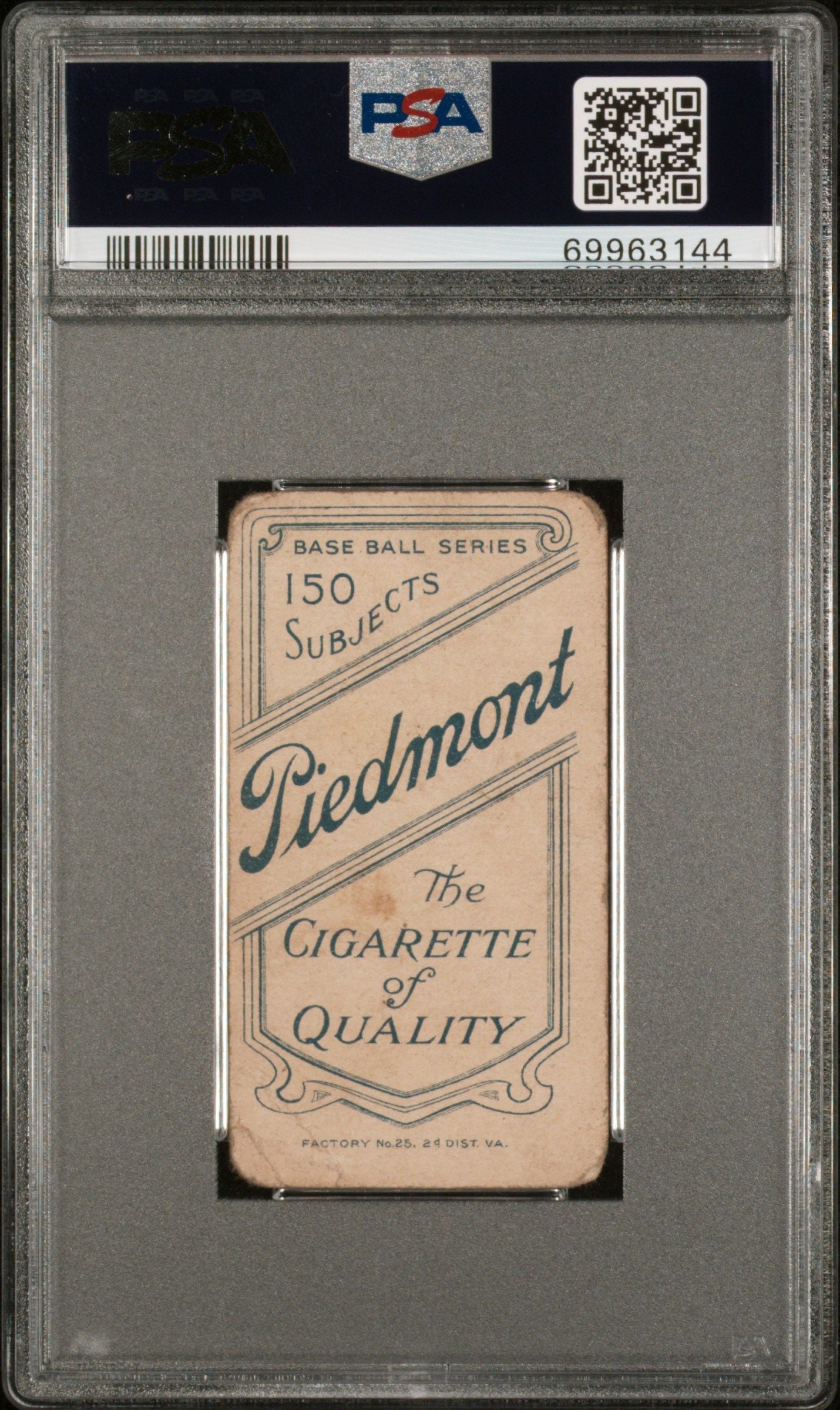 1909-11 CHRISTY MATHEWSON T206 PIEDMONT 150 PORTRAIT PSA 1