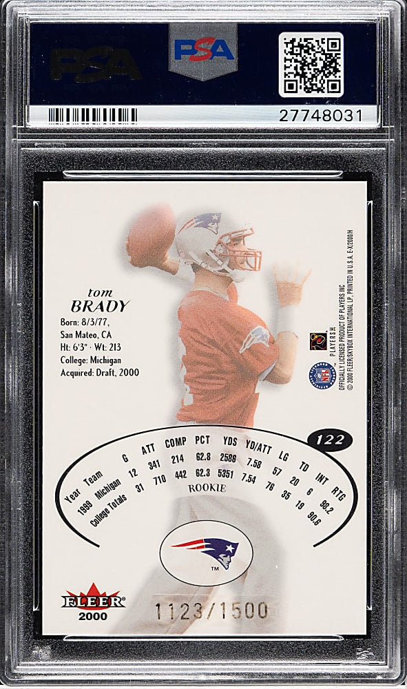 2000 E-X Tom Brady #122 PSA 9
