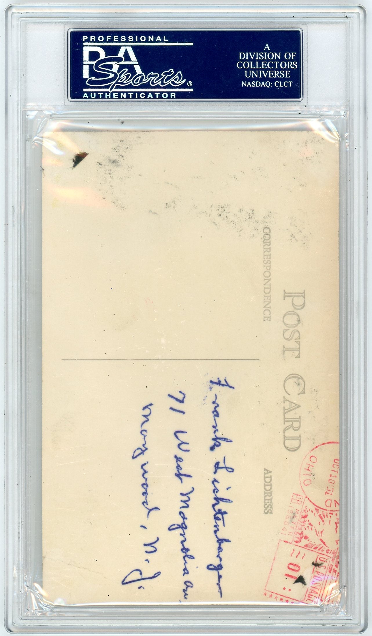 Bob Feller PSA A Auto A