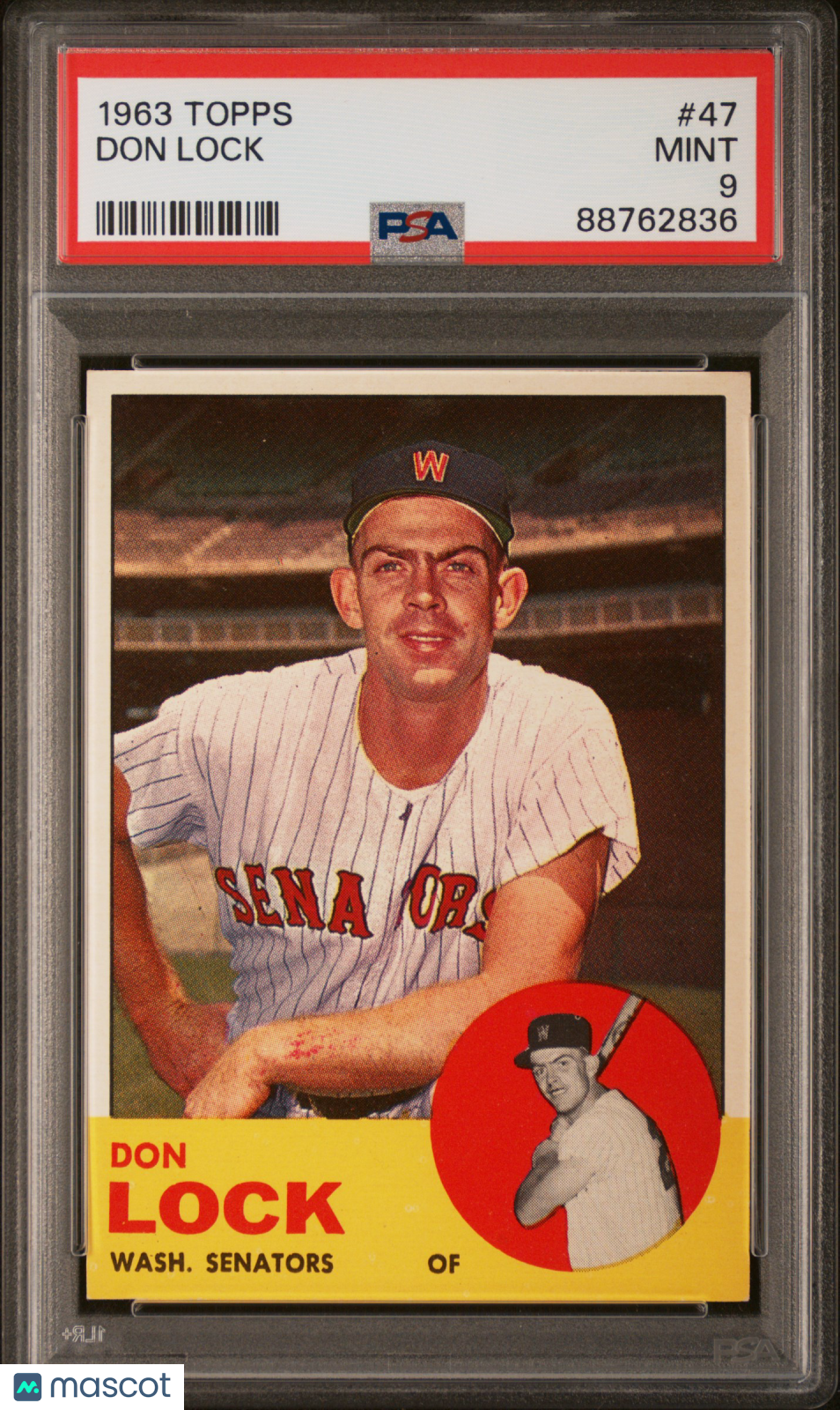 1963 Topps Don Lock #47 PSA 9