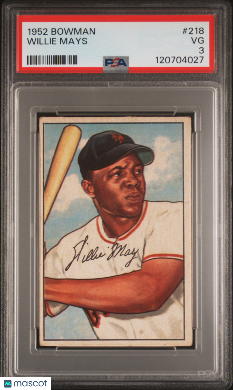 1952 Bowman Willie Mays #218 PSA 3