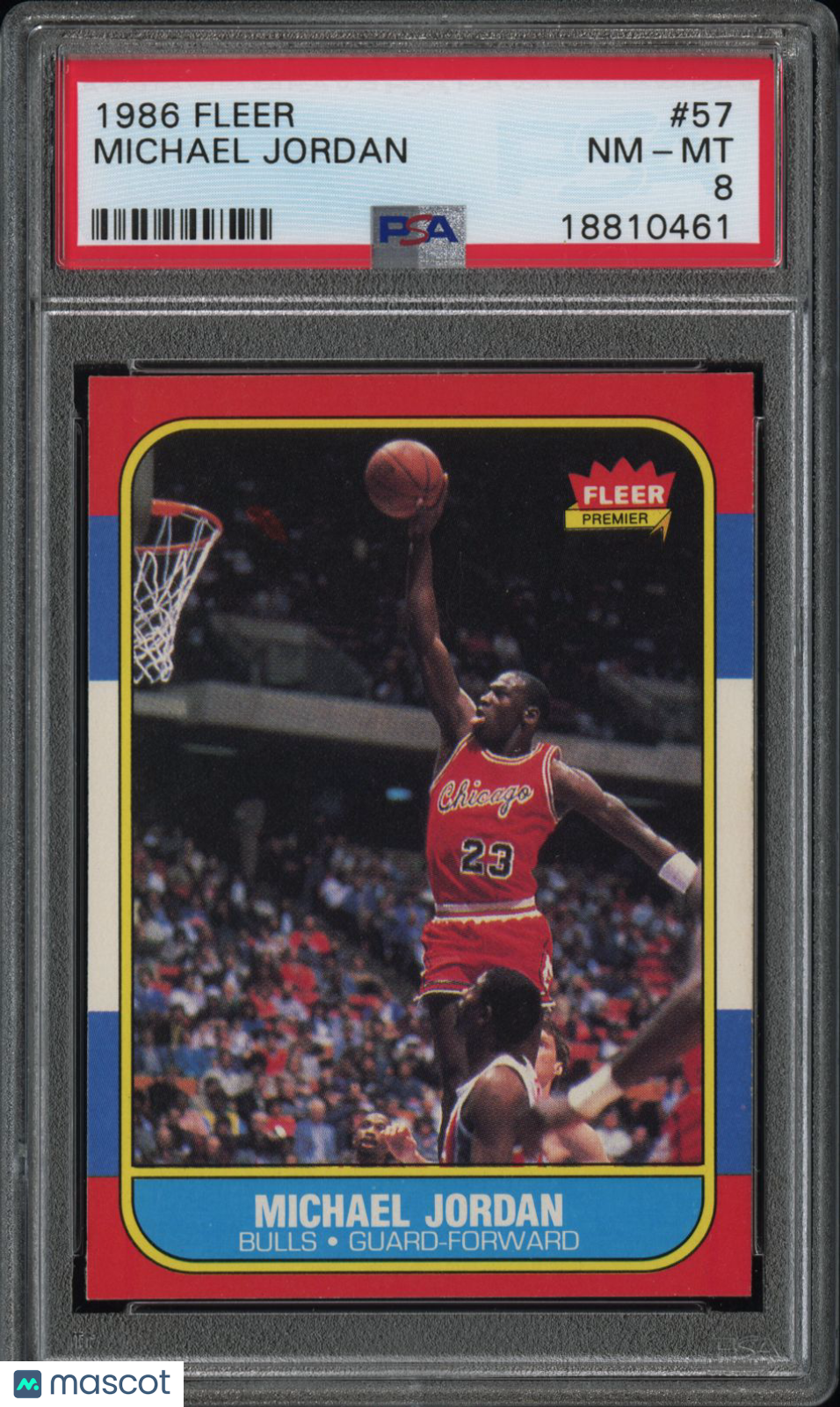 1986 Fleer Michael Jordan #57 PSA 8