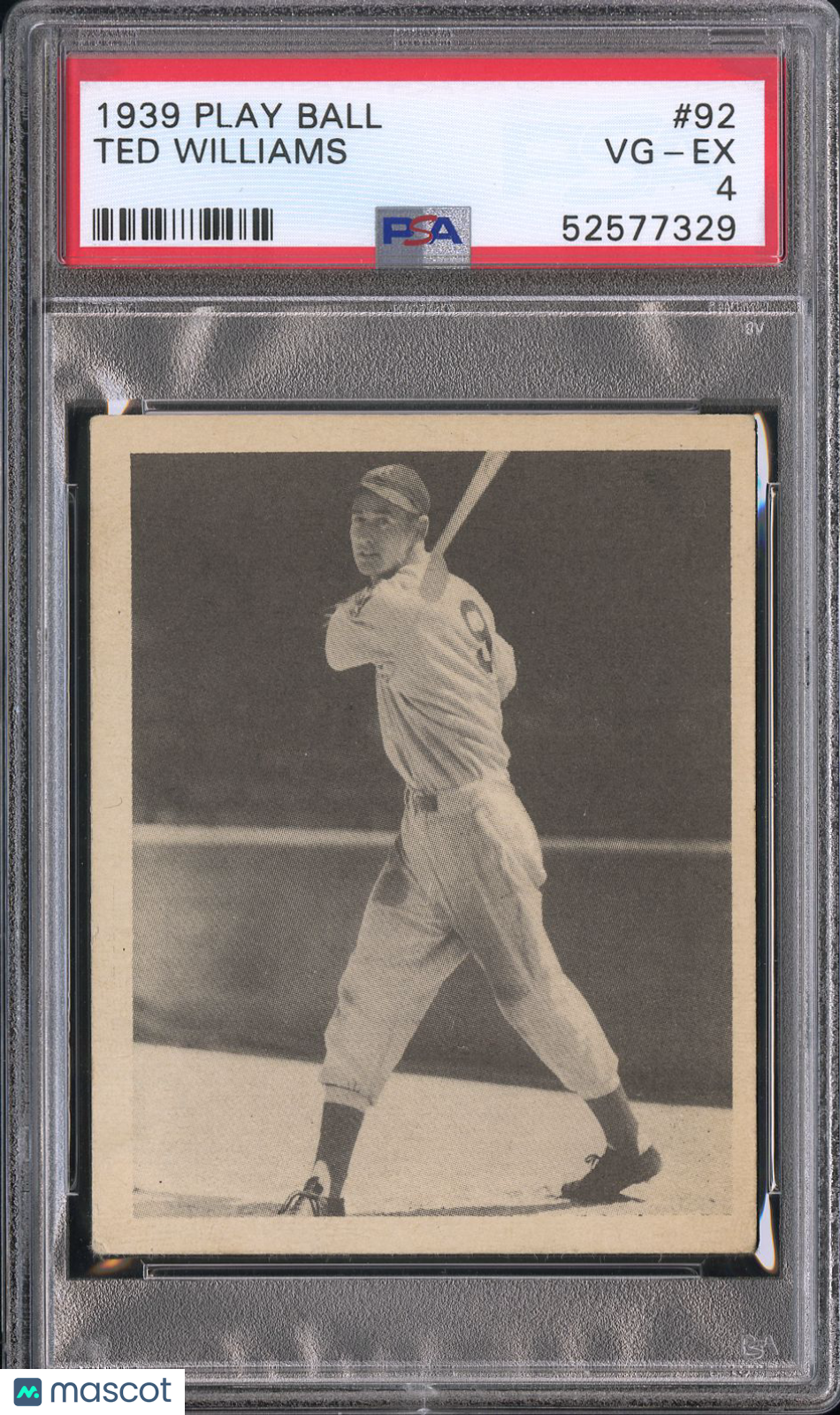 1939 Play Ball Ted Williams #92 PSA 4