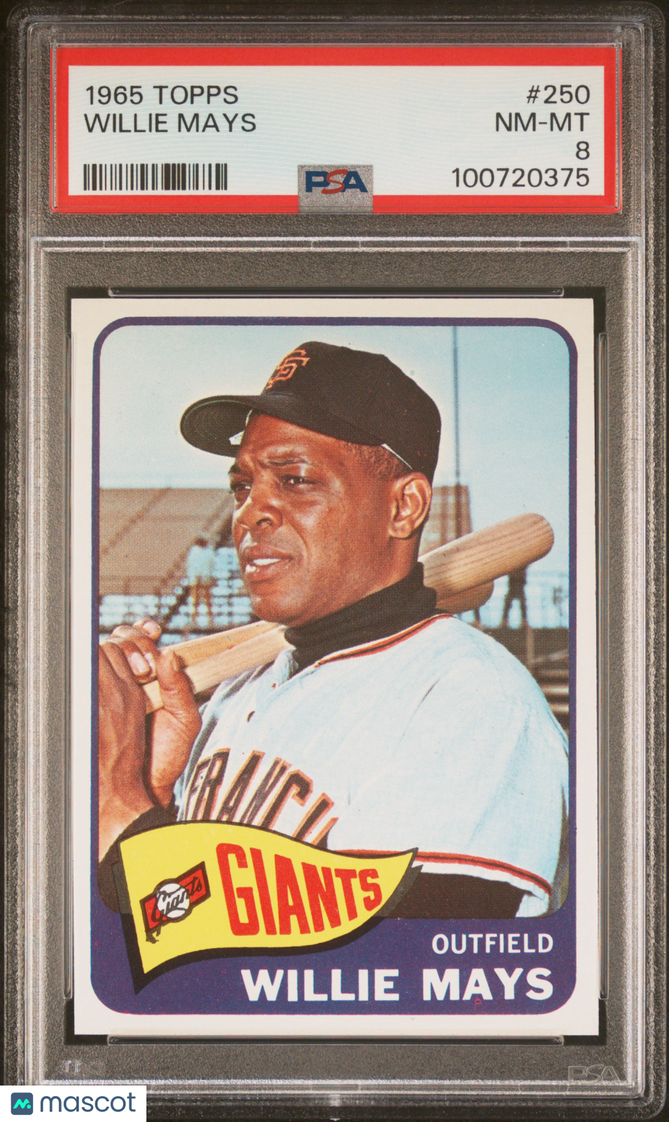 1965 Topps Willie Mays #250 PSA 8