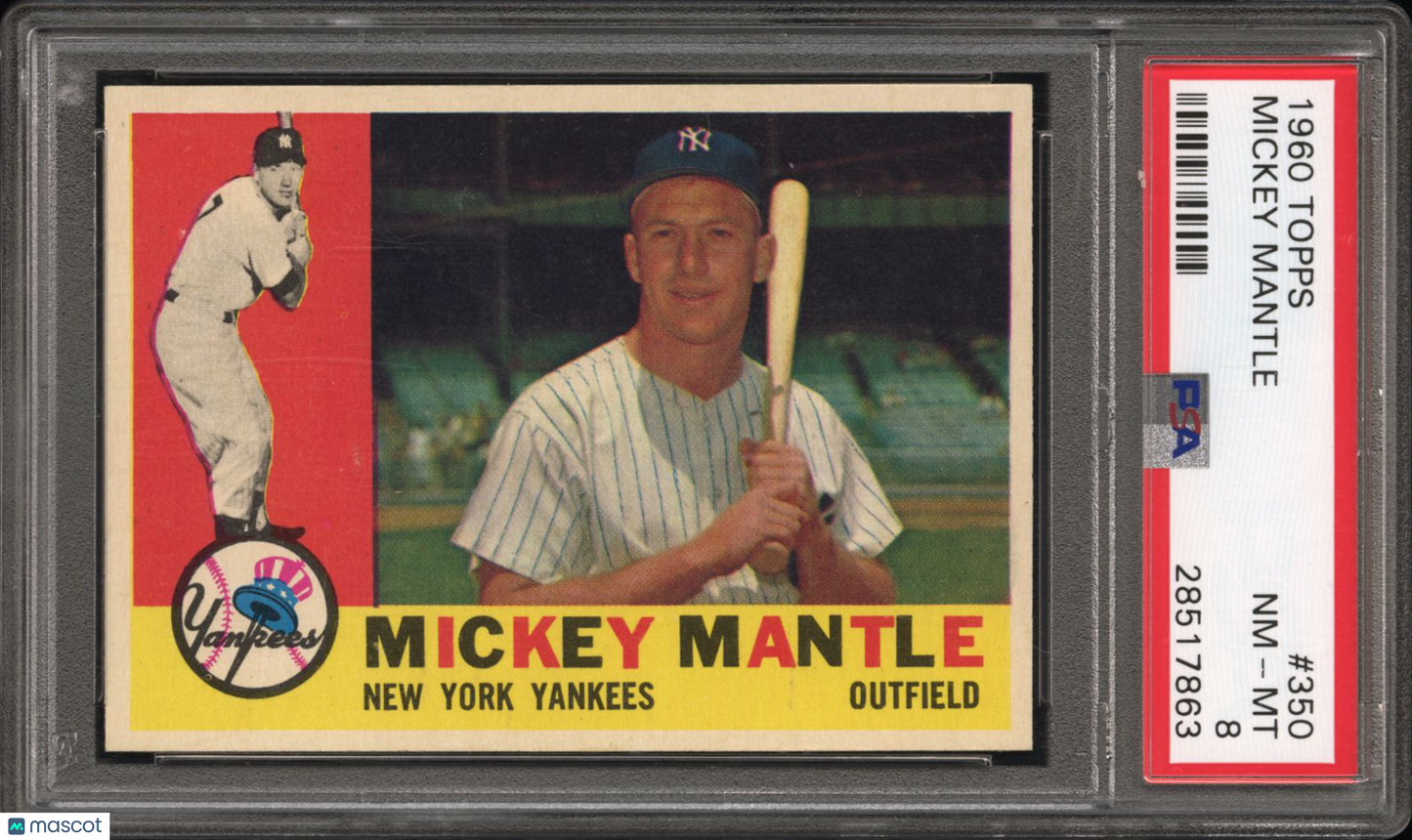 1960 Topps Mickey Mantle #350 PSA 8