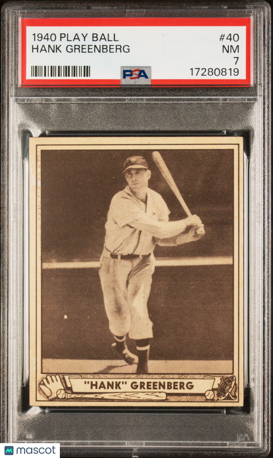 1940 Play Ball Hank Greenberg #40 PSA 7