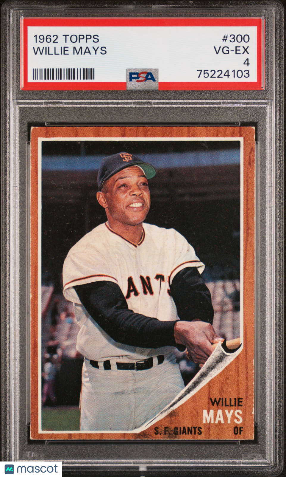 1962 Topps Willie Mays #300 PSA 4