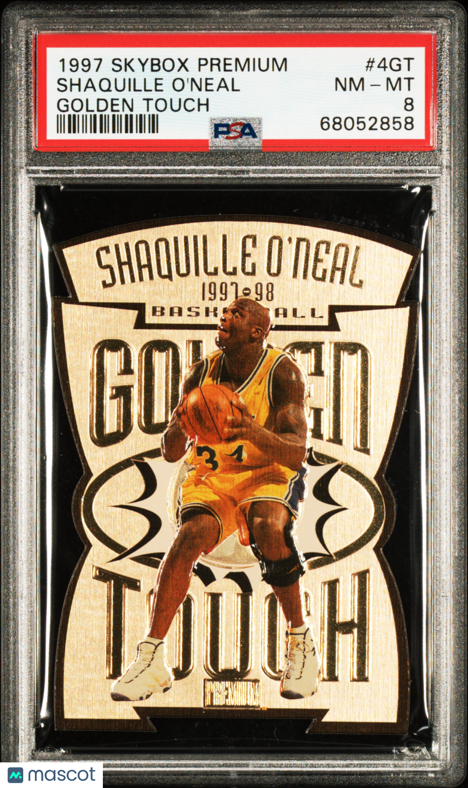 1997 Skybox Premium Golden Touch Shaquille O'Neal #4GT PSA 8