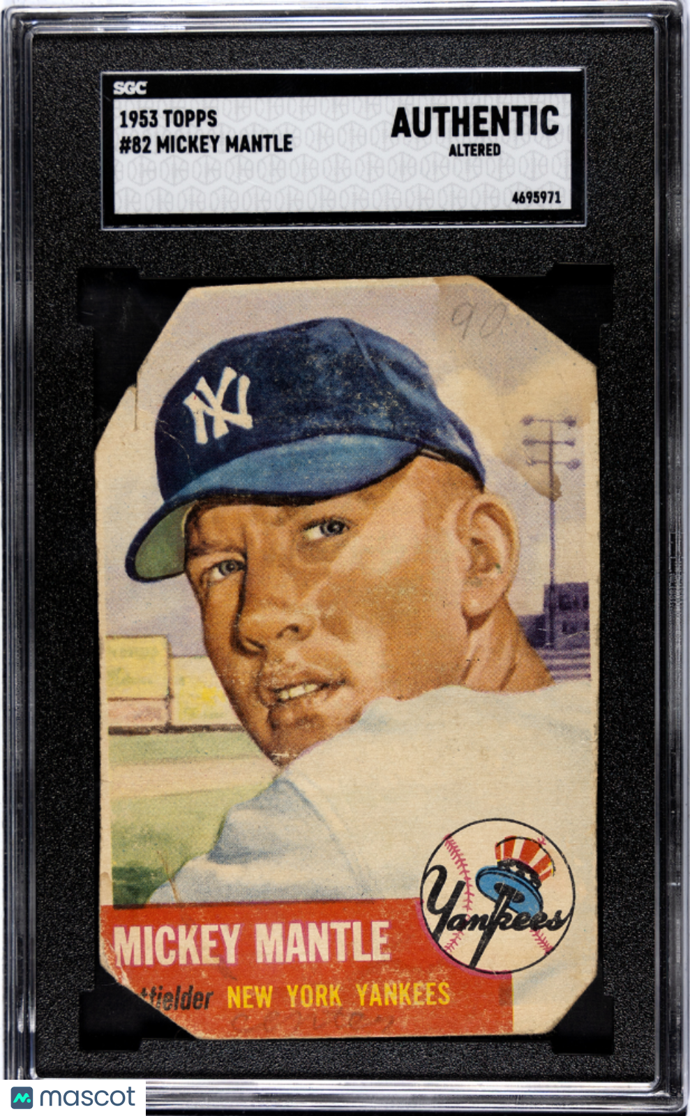1953 Topps Mickey Mantle #82 SGC A