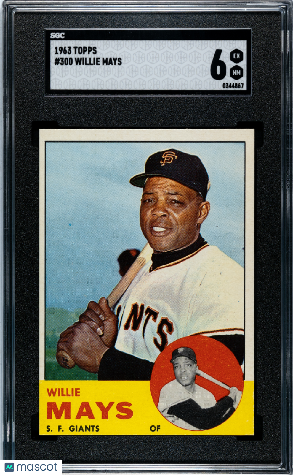 1963 Topps Willie Mays #300 SGC 6