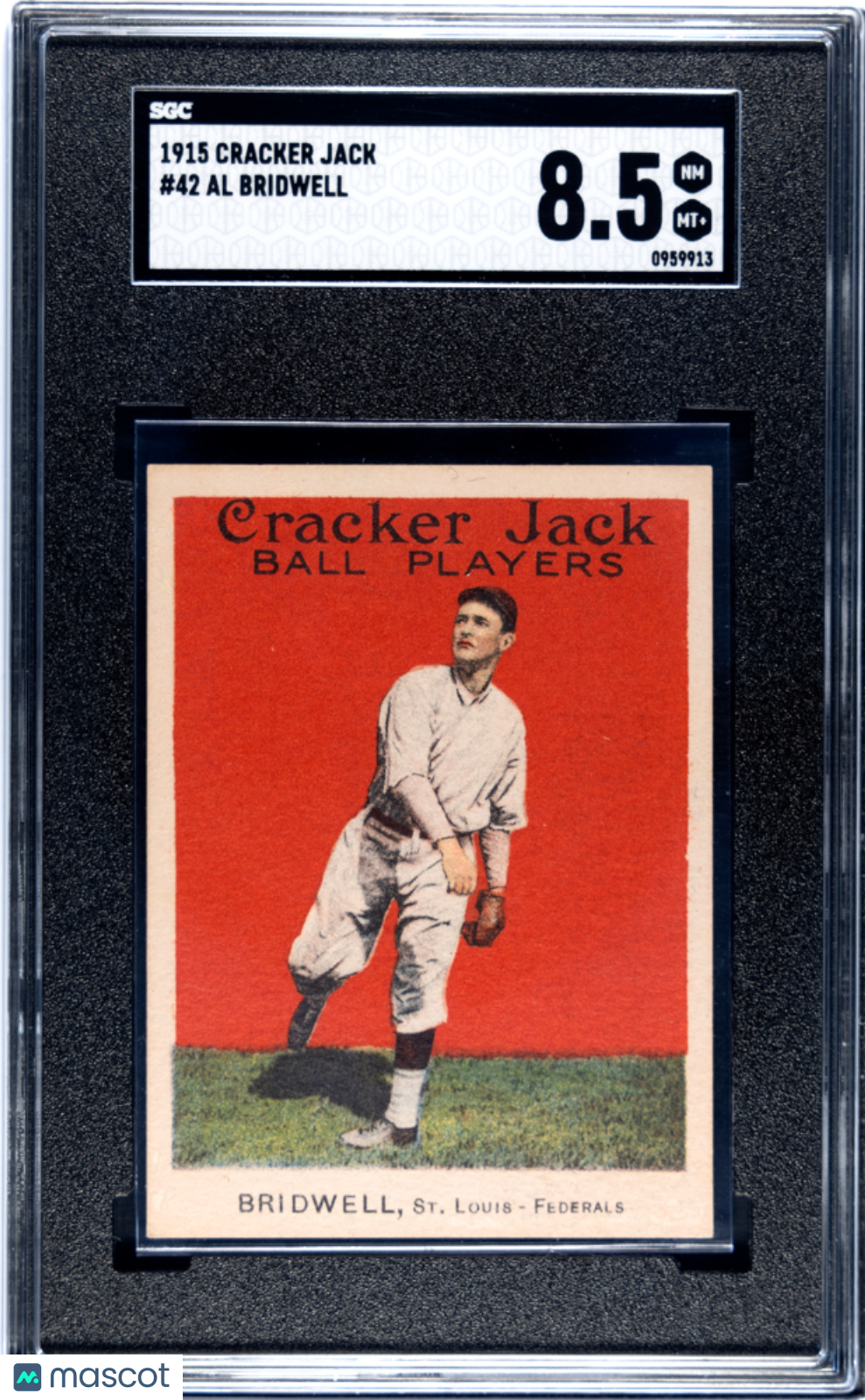 1915 Cracker Jack Al Bridwell #42 SGC 8.5