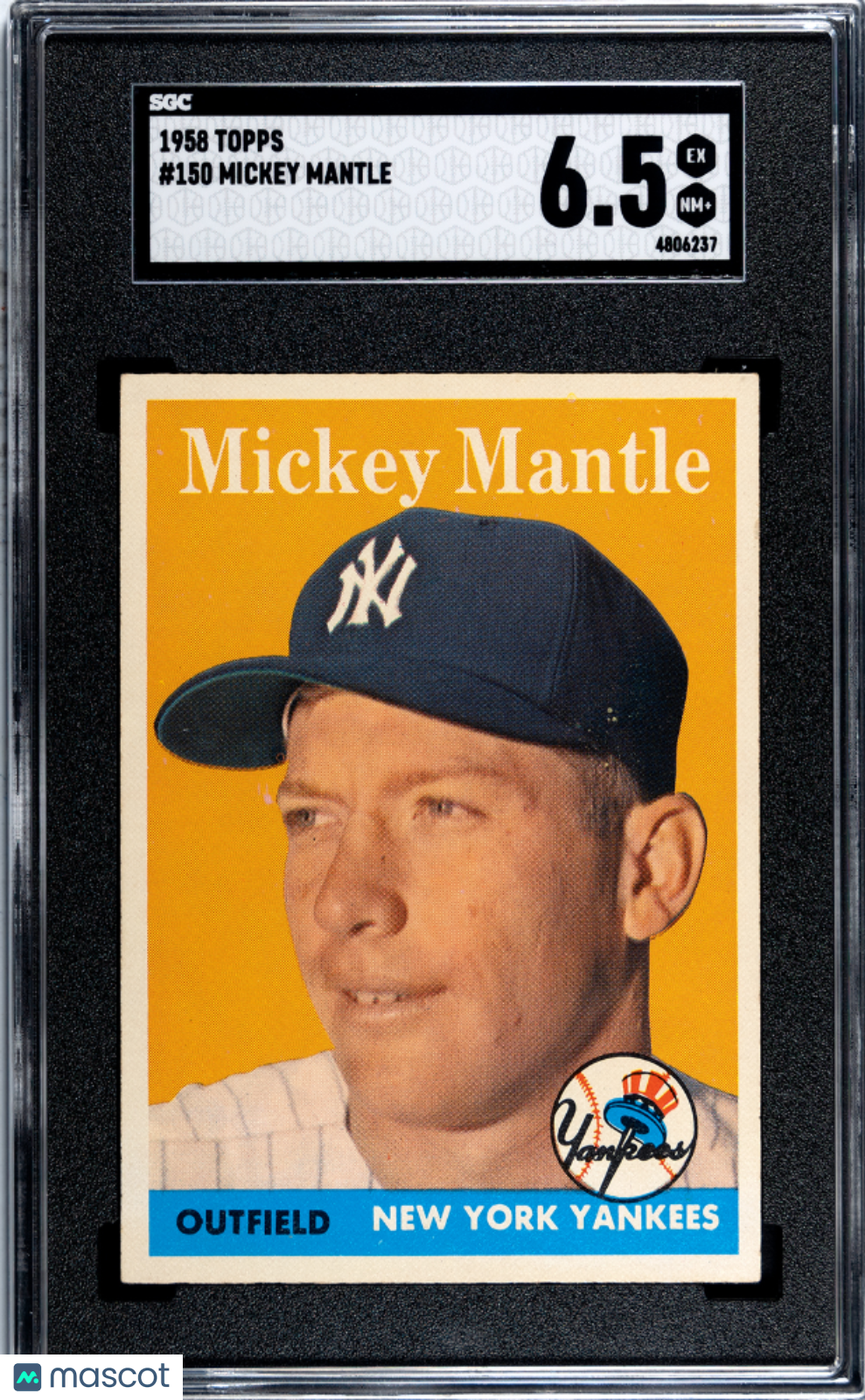 1958 Topps Mickey Mantle #150 SGC 6.5