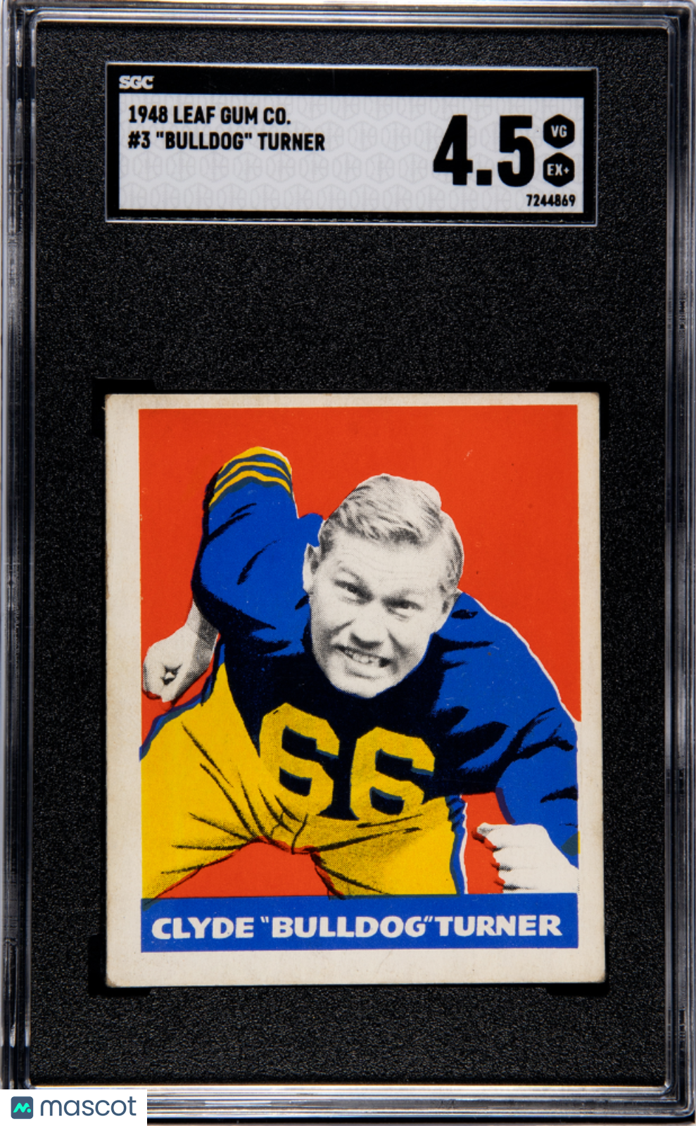 1948 Leaf Gum Co. Bulldog Turner #3 SGC 4.5