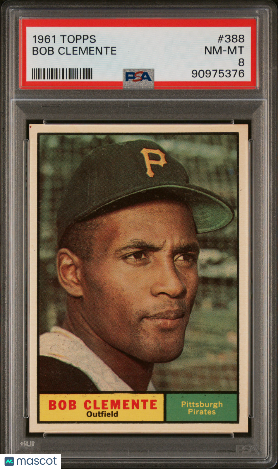 1961 Topps Bob Clemente #388 PSA 8