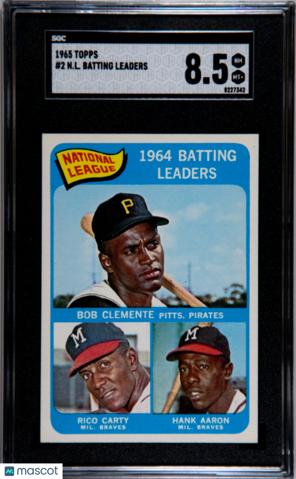 1965 Topps N. L. Batting Leaders #2 SGC 8.5