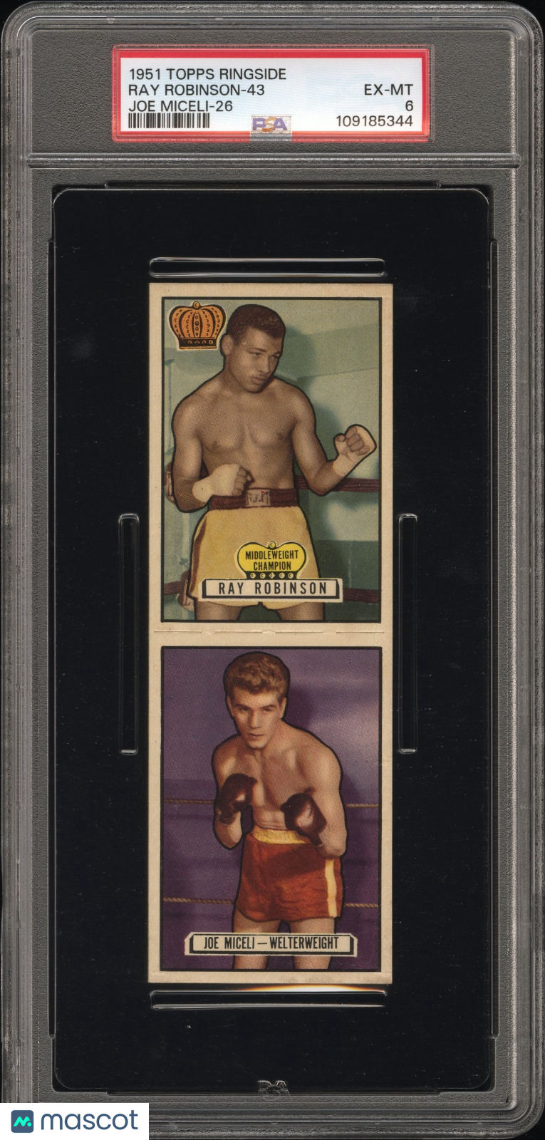1951 Topps Ringside Ray Robinson-43 Joe Miceli 26 PSA 6