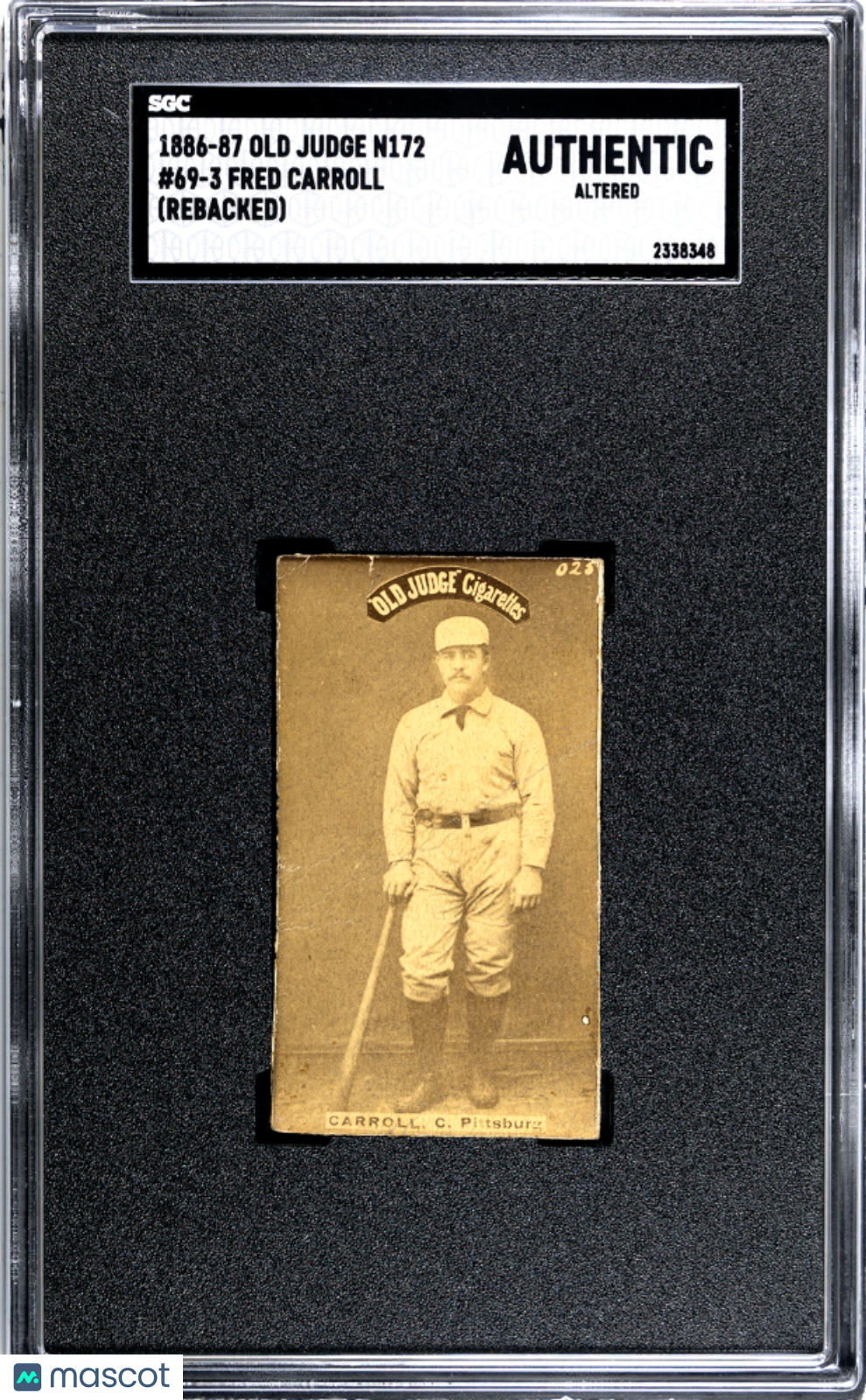 1886 Old Judge N172 (N172) Fred Carroll #69-3 SGC A