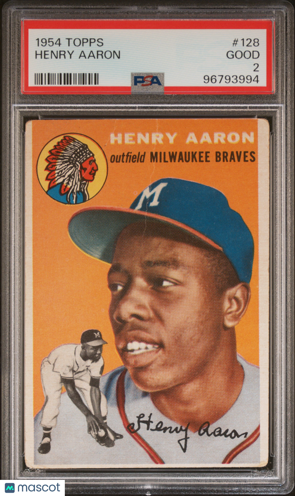 1954 Topps Henry Aaron #128 PSA 2