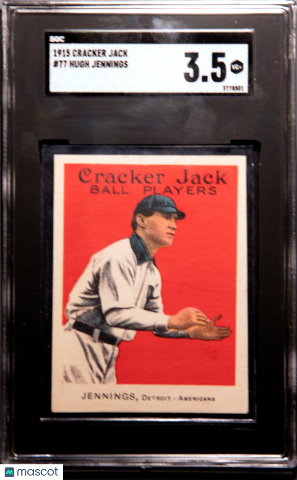 1915 Cracker Jack Hugh Jennings #77 SGC 3.5