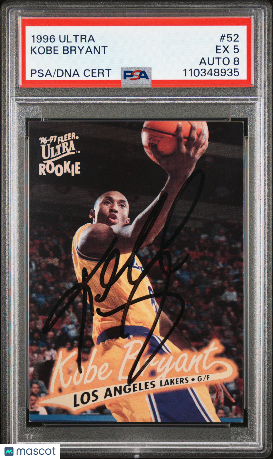 1996 Ultra Kobe Bryant #52 PSA/DNA 5 AUTO 8