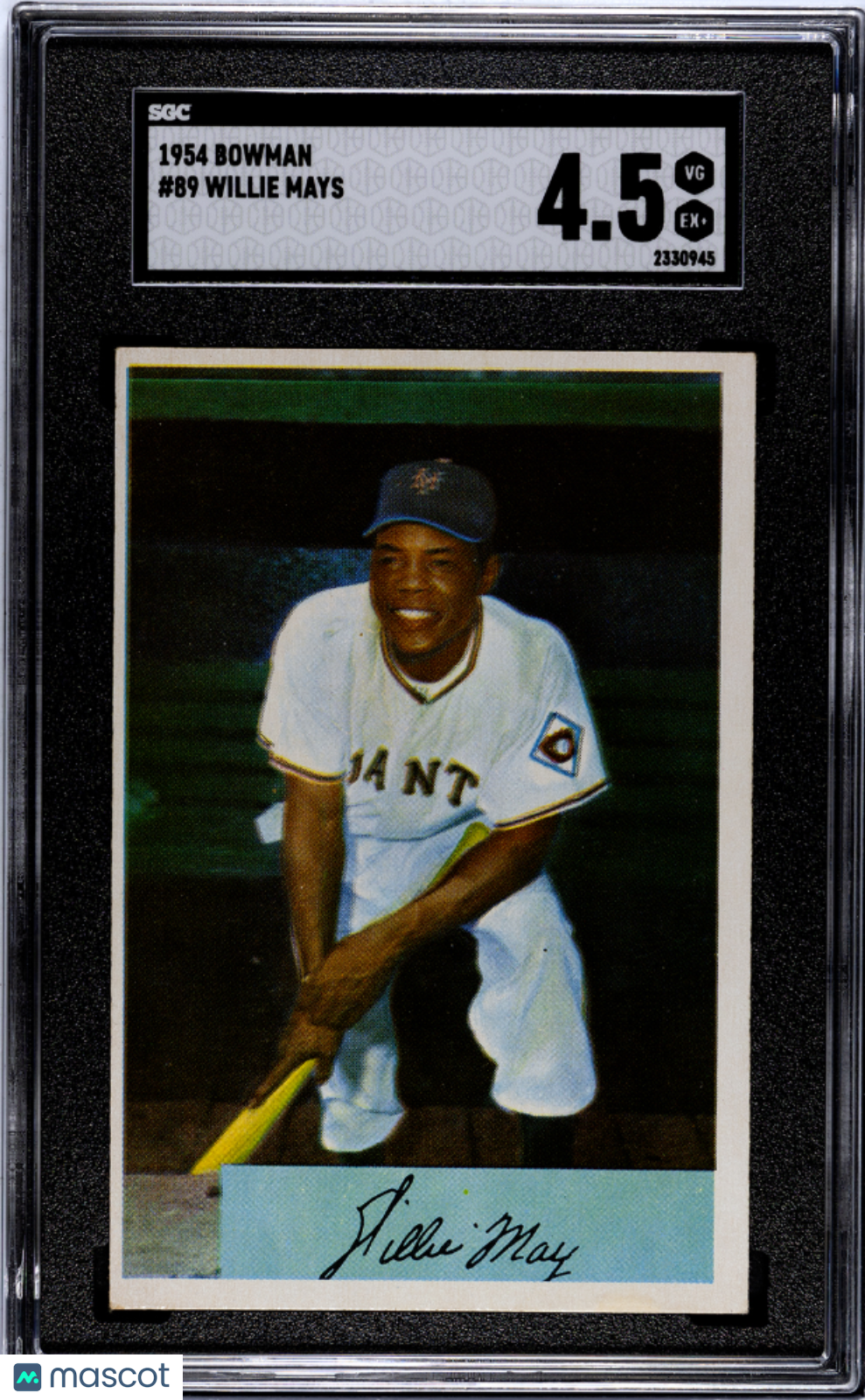 1954 Bowman Willie Mays #89 SGC 4.5