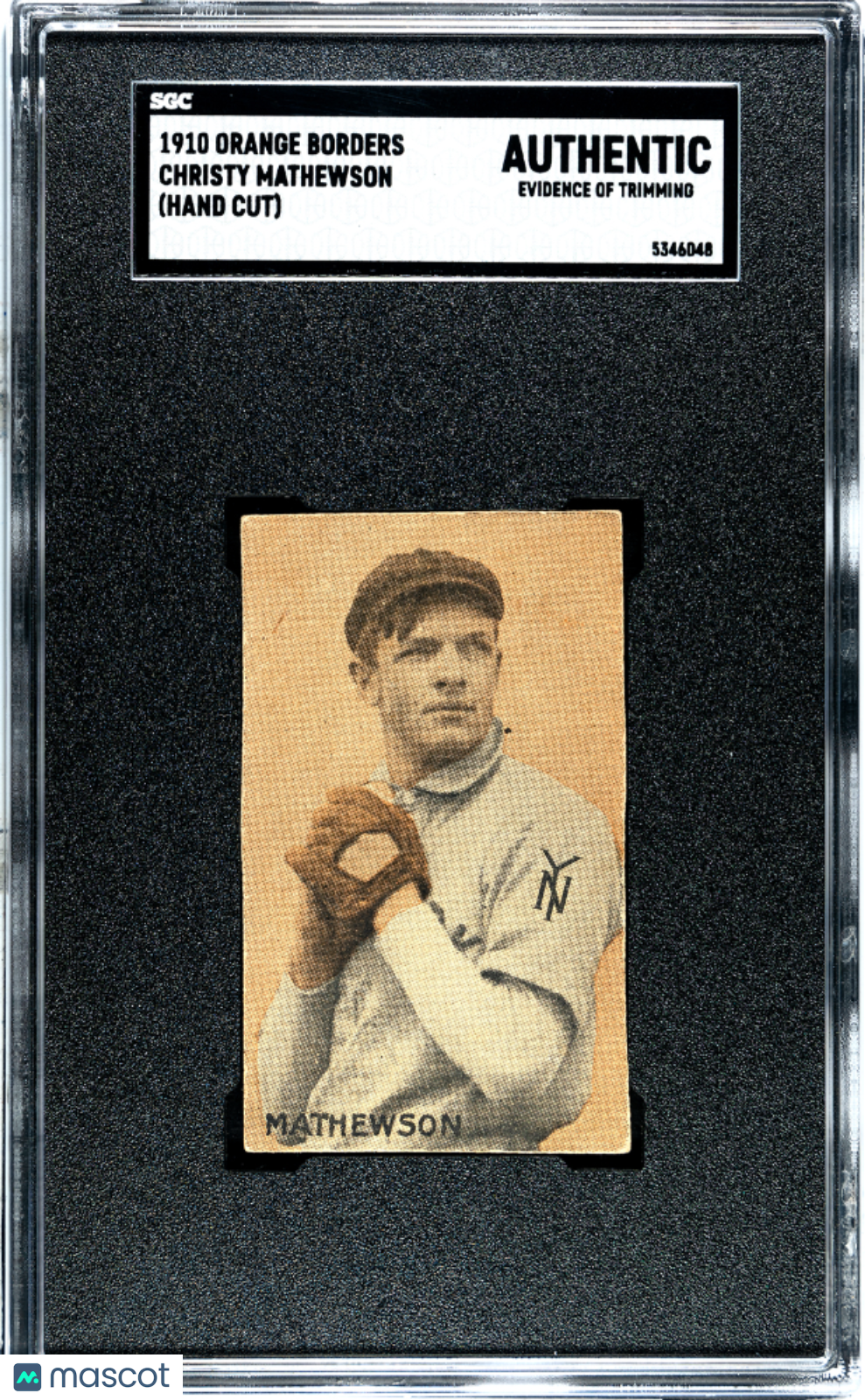 1910 Orange Borders Christy Mathewson SGC A