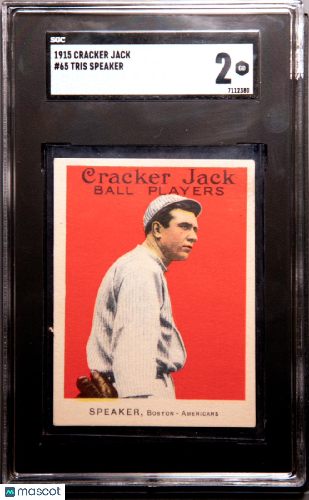 1915 Cracker Jack Tris Speaker #65 SGC 2