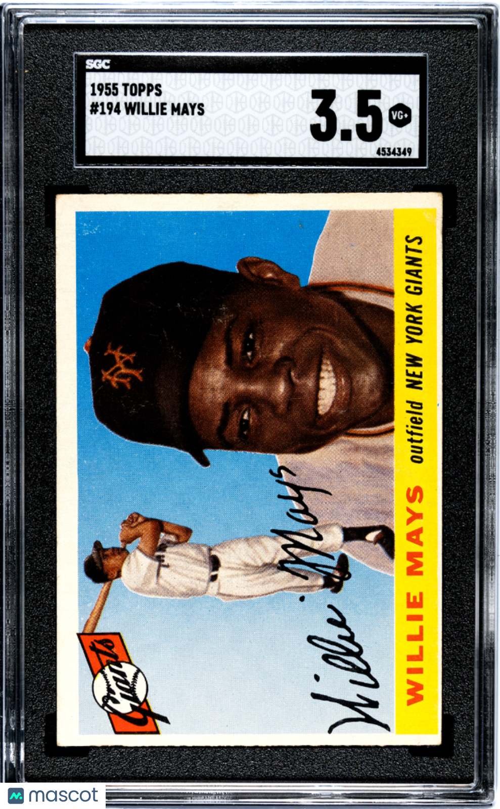 1955 Topps Willie Mays #194 SGC 3.5