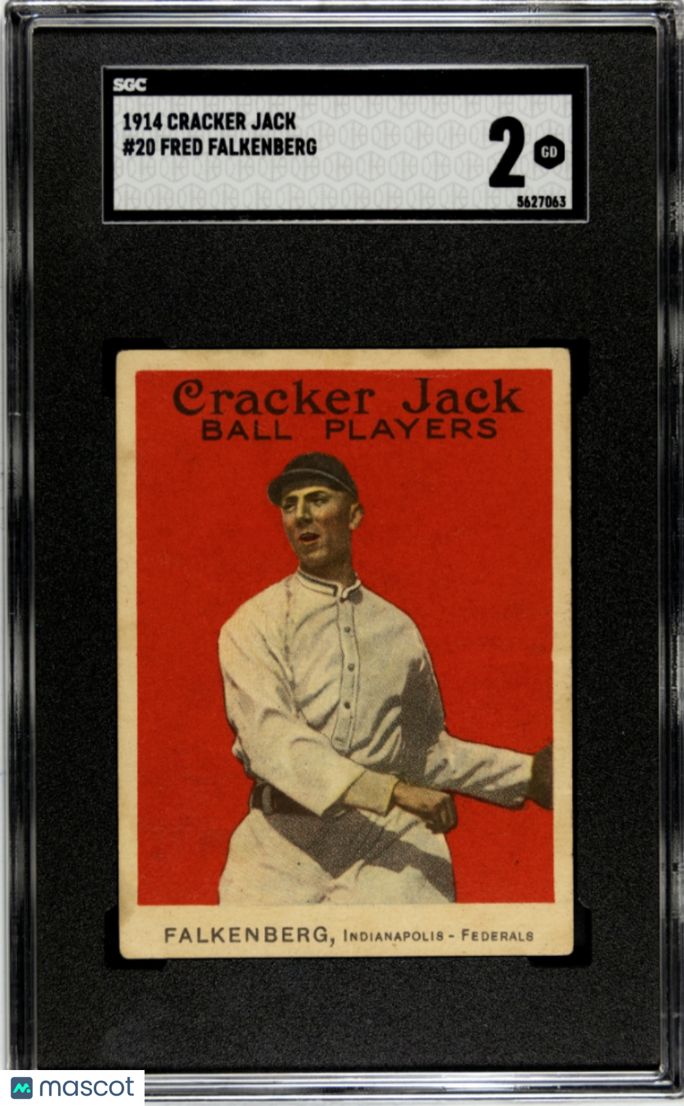 1914 Cracker Jack Fred Falkenberg #20 SGC 2