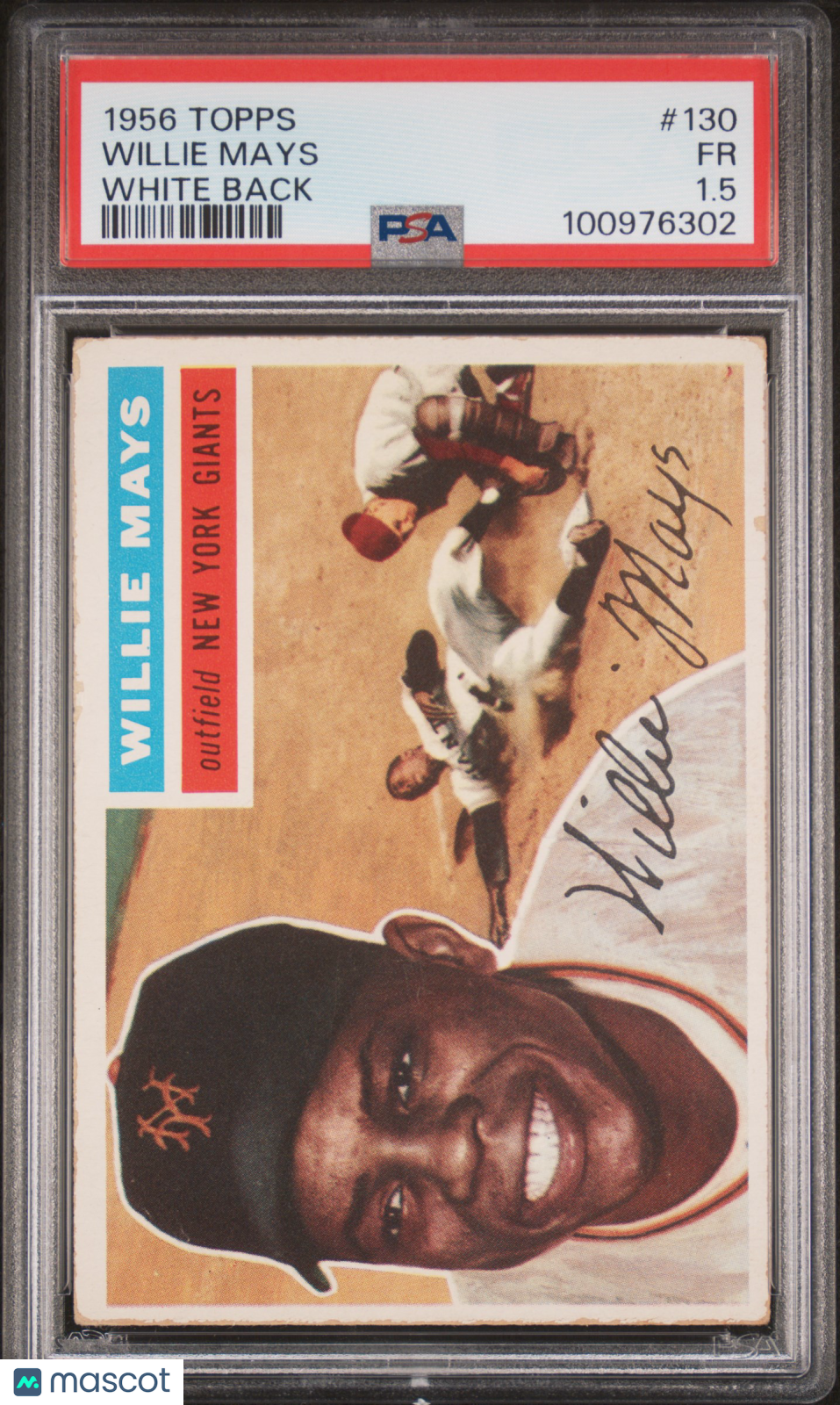 1956 Topps Willie Mays #130 White Back PSA 1.5