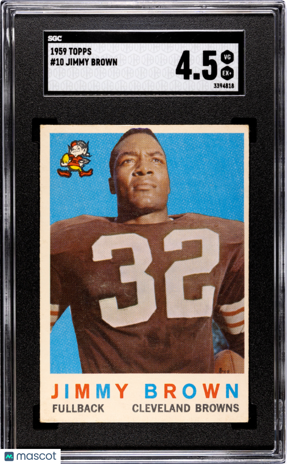 1959 Topps Jimmy Brown #10 SGC 4.5