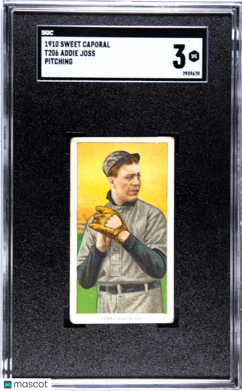 1910 Sweet Caporal (T206) Addie Joss Pitching SGC 3