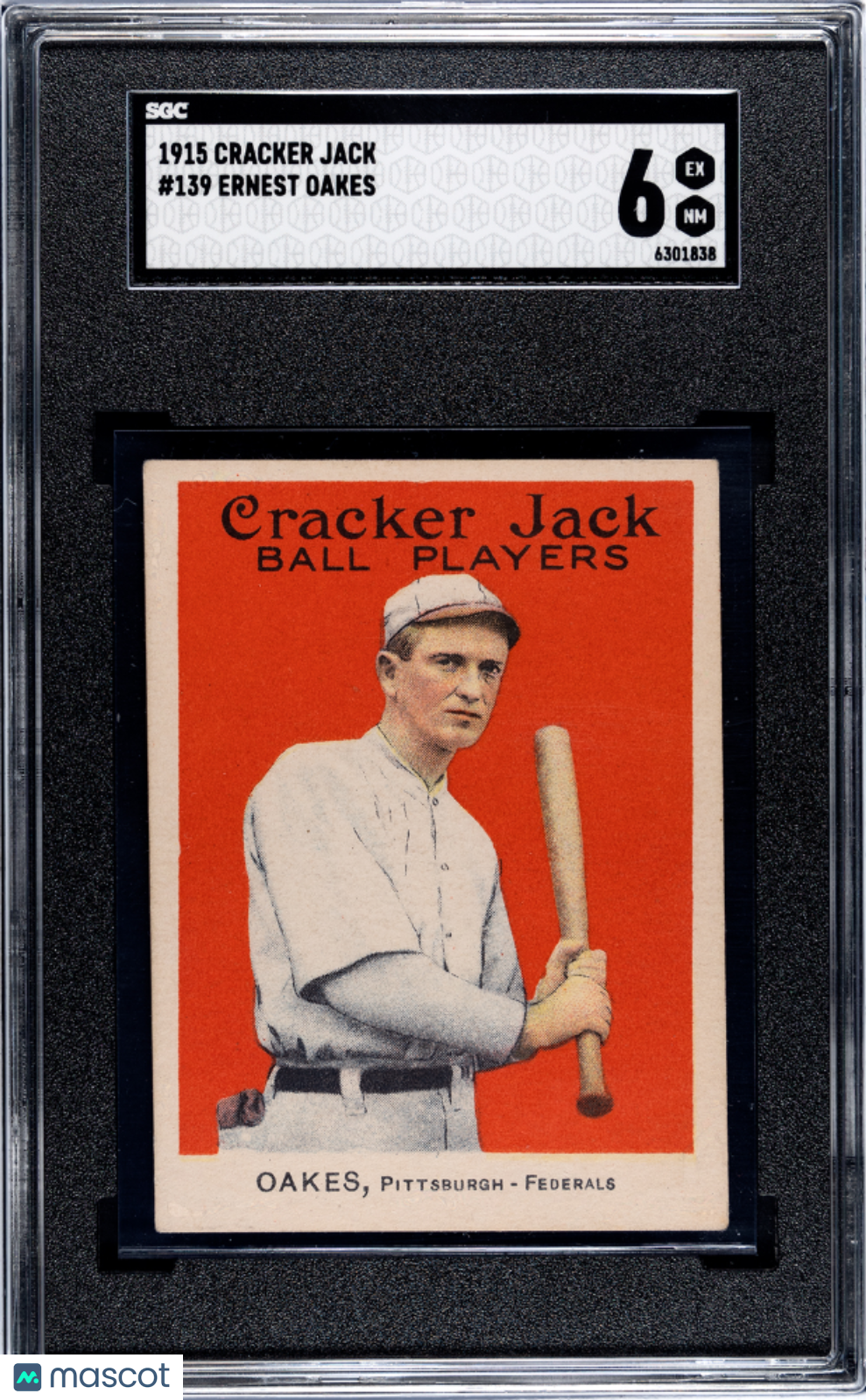 1915 Cracker Jack Ernest Oakes #139 SGC 6