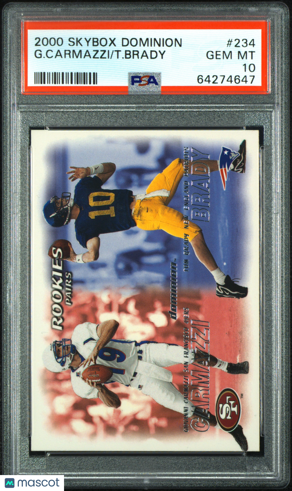 2000 Skybox Dominion T. Brady G. Carmazzi #234 PSA 10