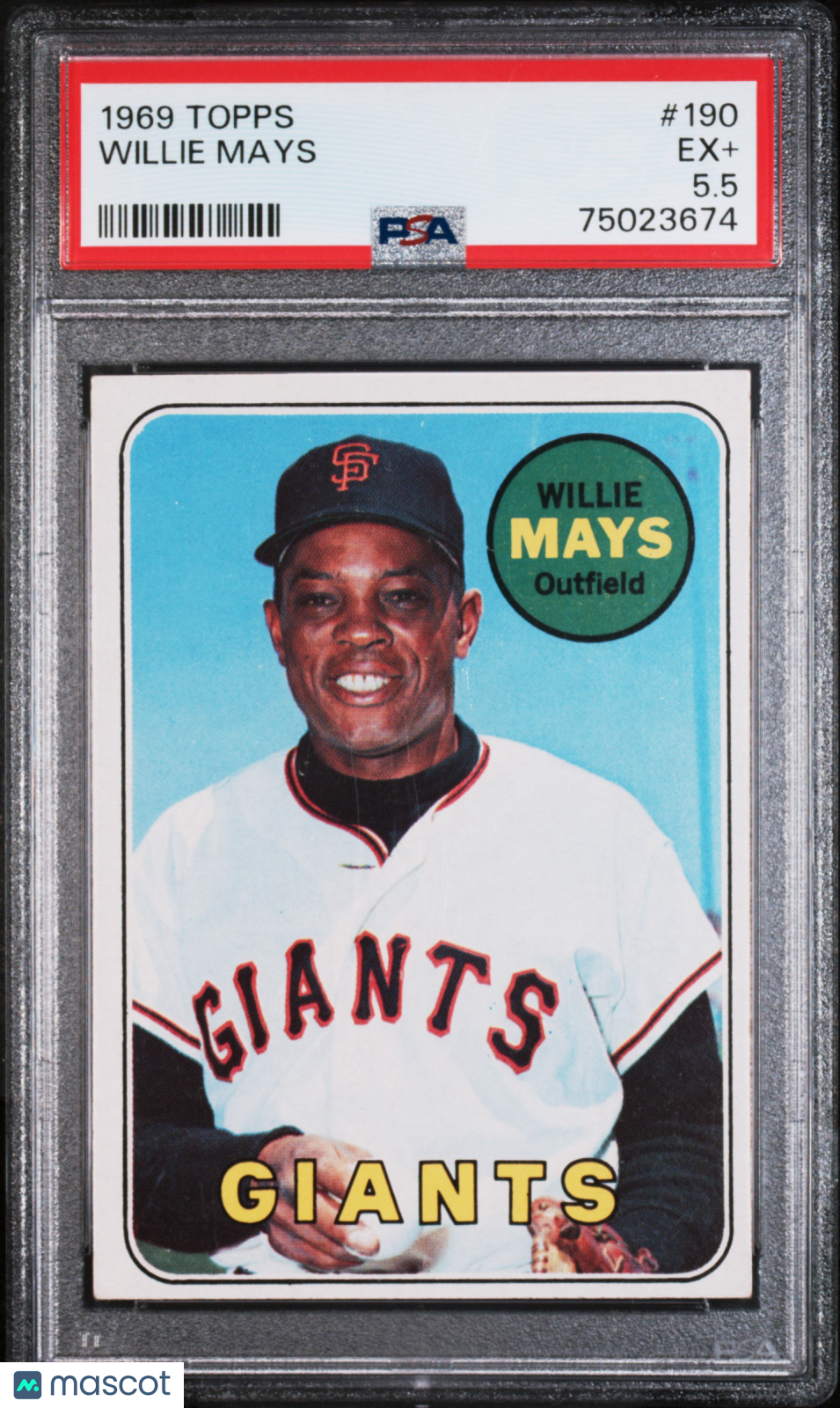 1969 Topps Willie Mays #190 PSA 5.5