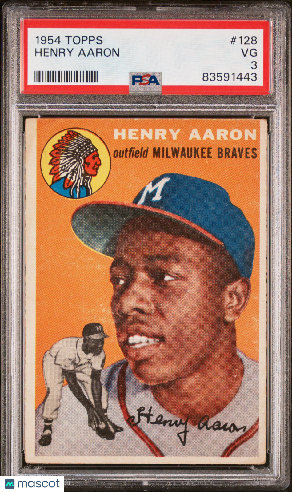 1954 Topps Henry Aaron #128 PSA 3