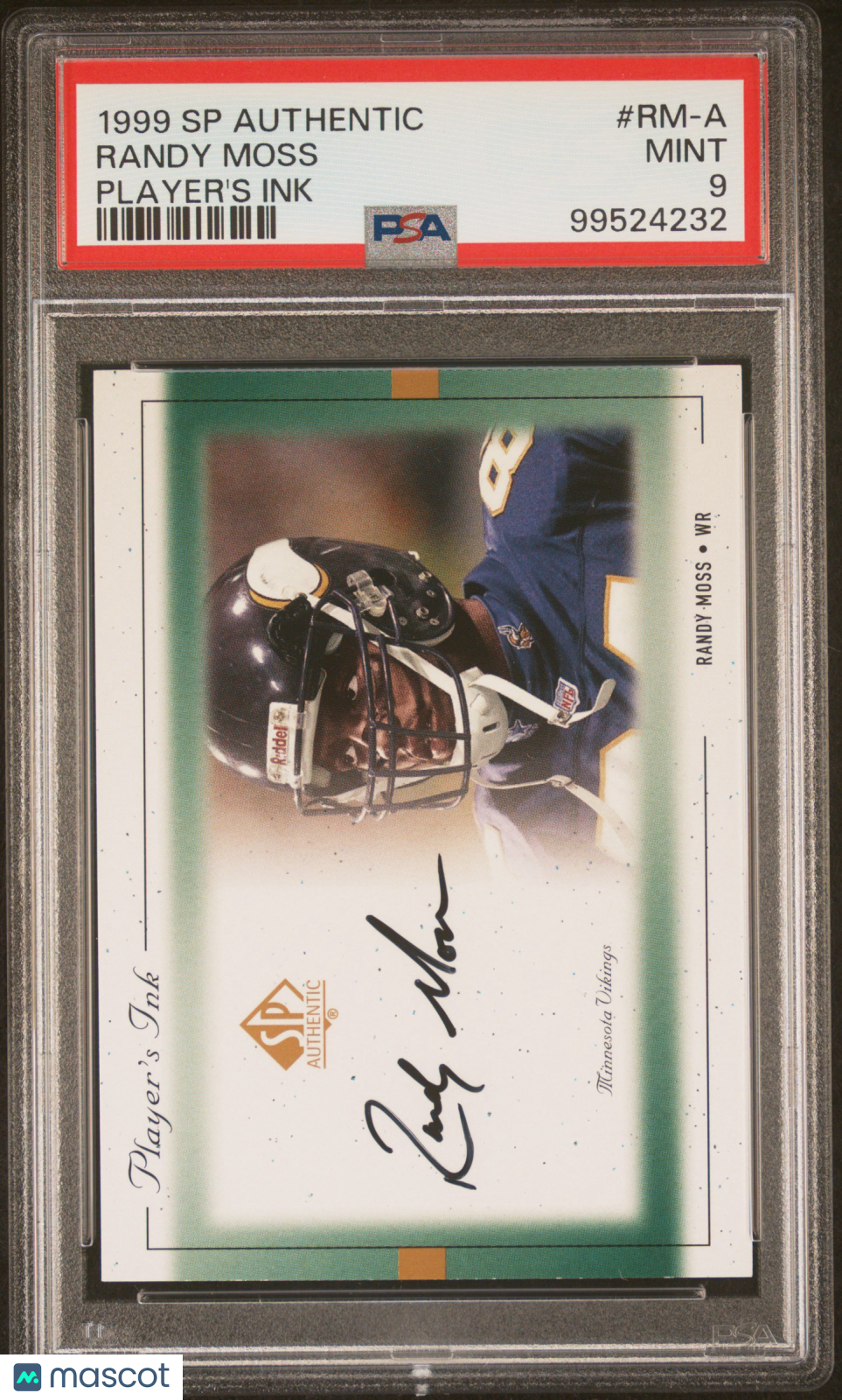 1999 SP Authentic Player's Ink Randy Moss #RM-A PSA 9