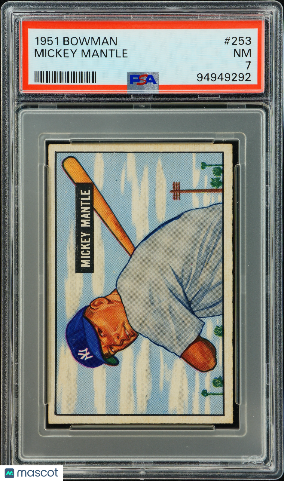 1951 Bowman Mickey Mantle #253 PSA 7