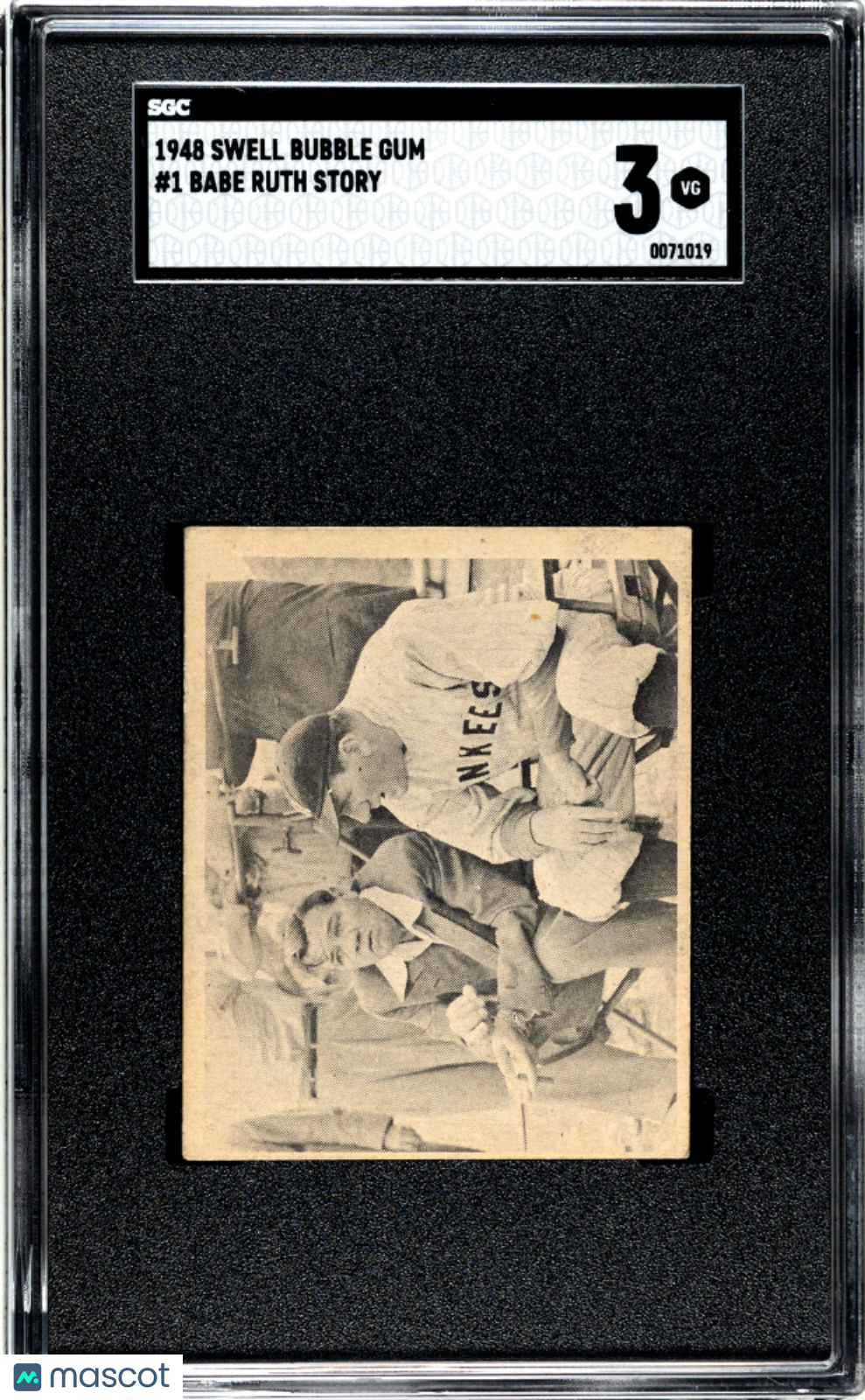 1948 Swell Bubble Gum Babe Ruth Story #1 SGC 3