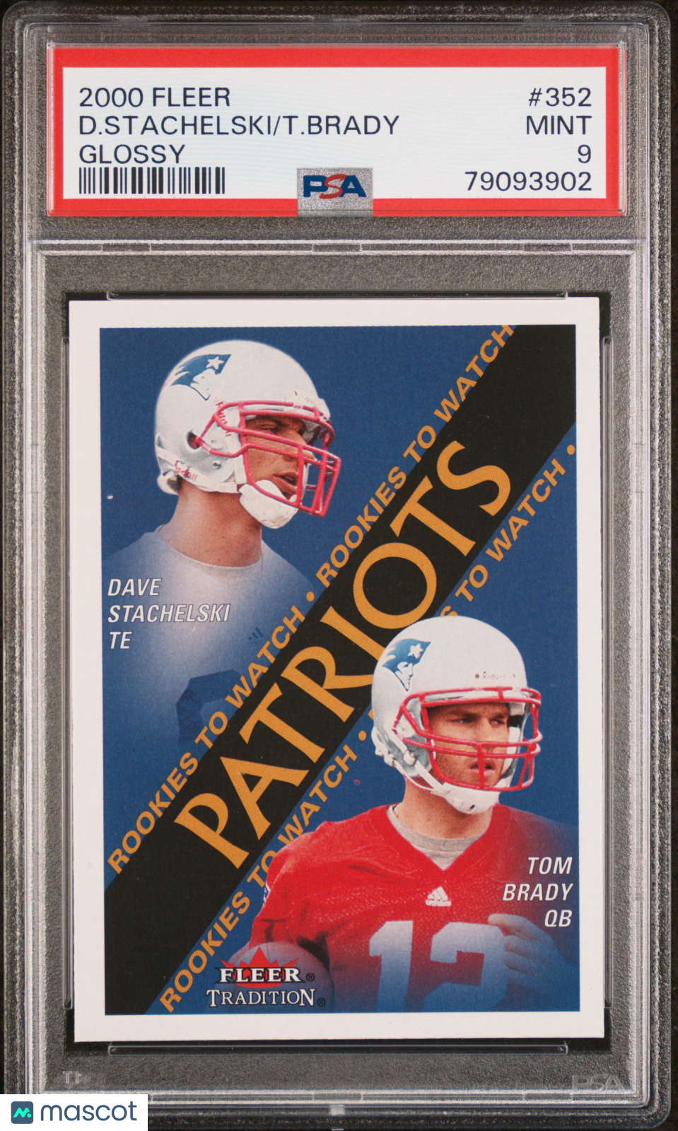 2000 Fleer T. Brady D. Stachelski #352 Glossy PSA 9