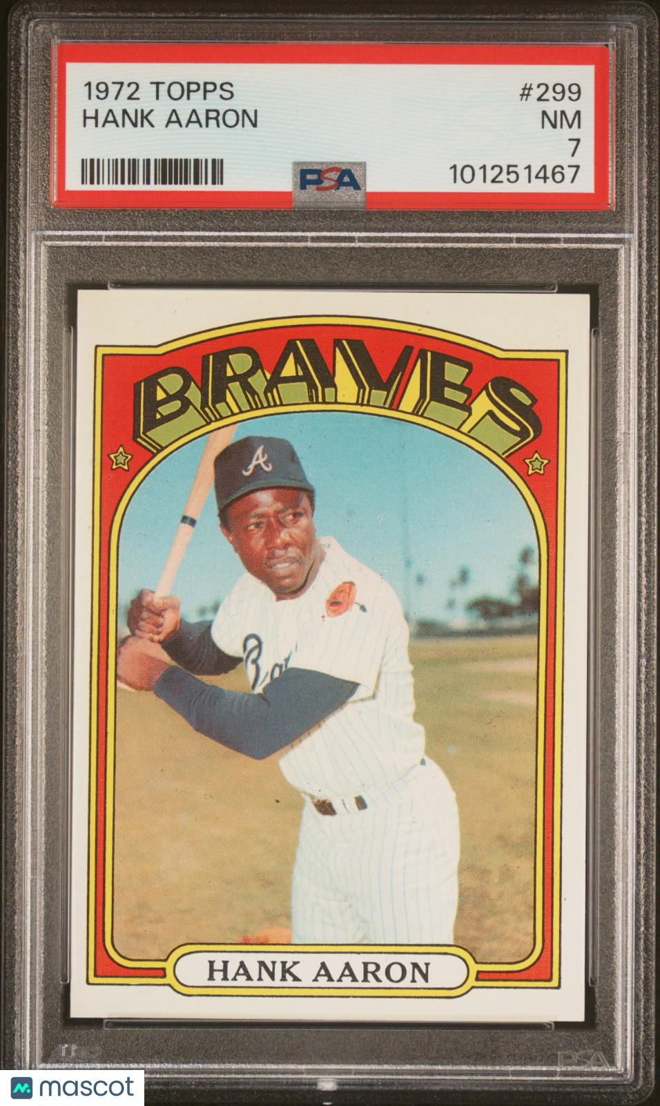 1972 Topps Hank Aaron #299 PSA 7