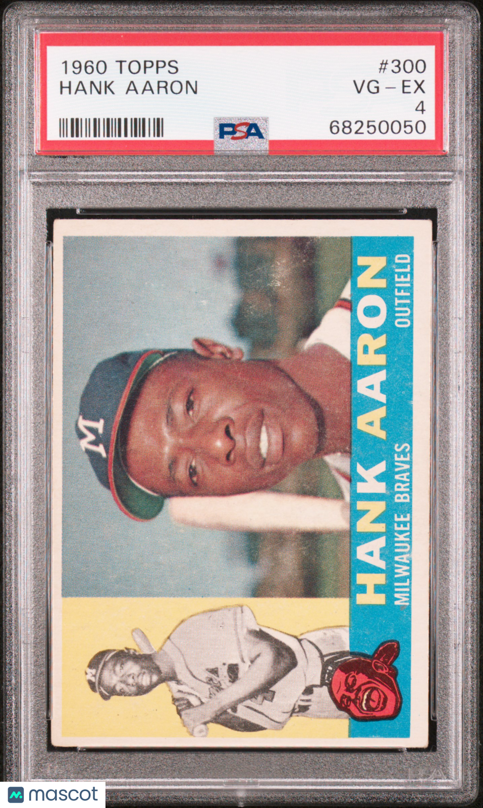1960 Topps Hank Aaron #300 PSA 4