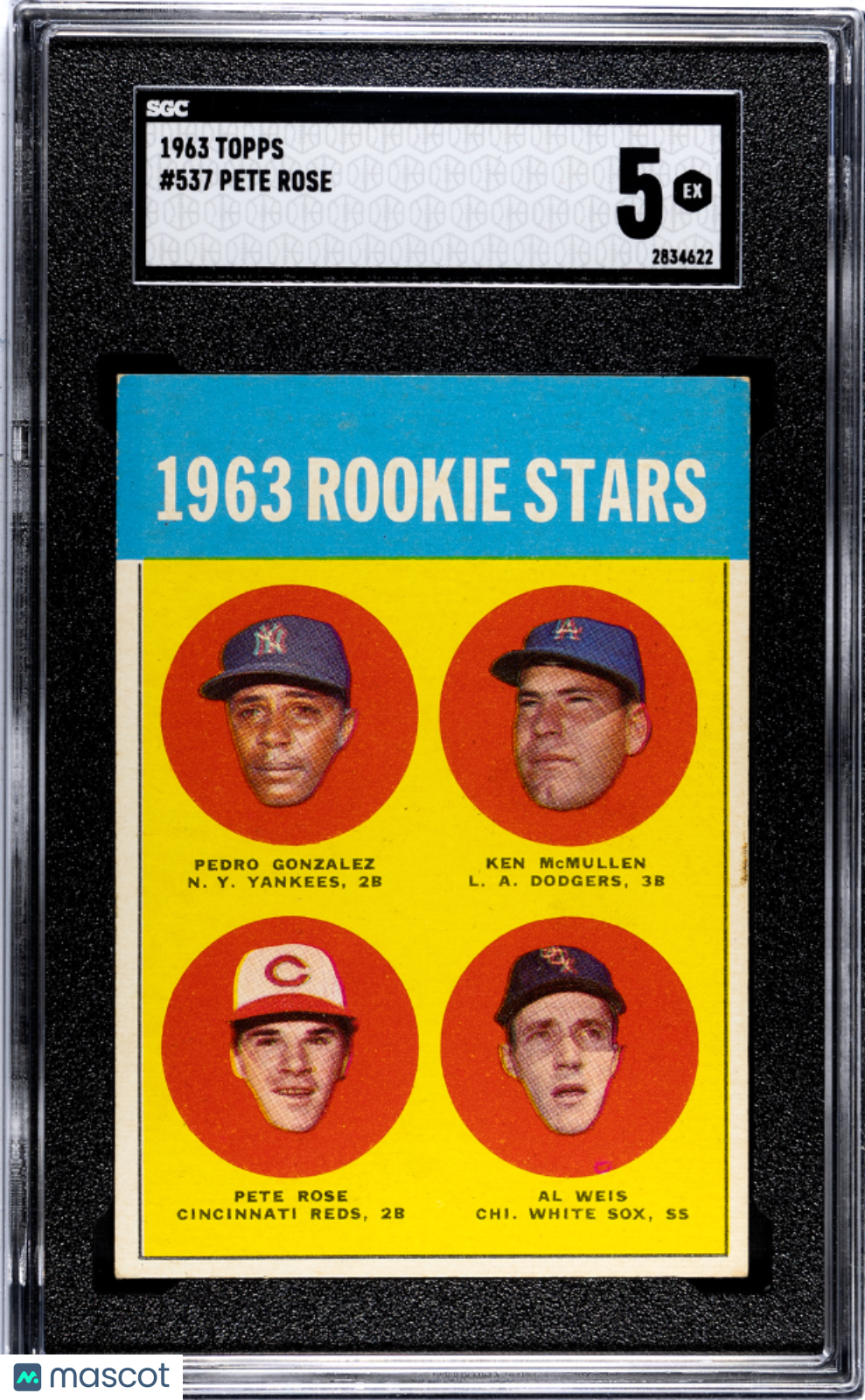 1963 Topps Pete Rose #537 SGC 5